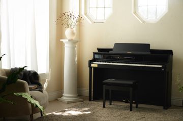 Black Casio AP-750 Digital Piano setup