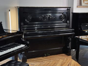 C Bechstein Upright Piano in Satin Black
