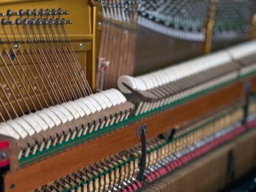 Close up of C Bechstein Upright Piano 1883