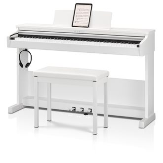 White Kawai CX102 Digital Piano and bench
