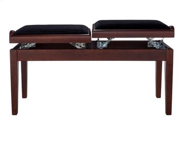 Double Bench piano stool in walnut satin