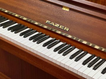 Mahogany Fazer Upright Piano keyboard