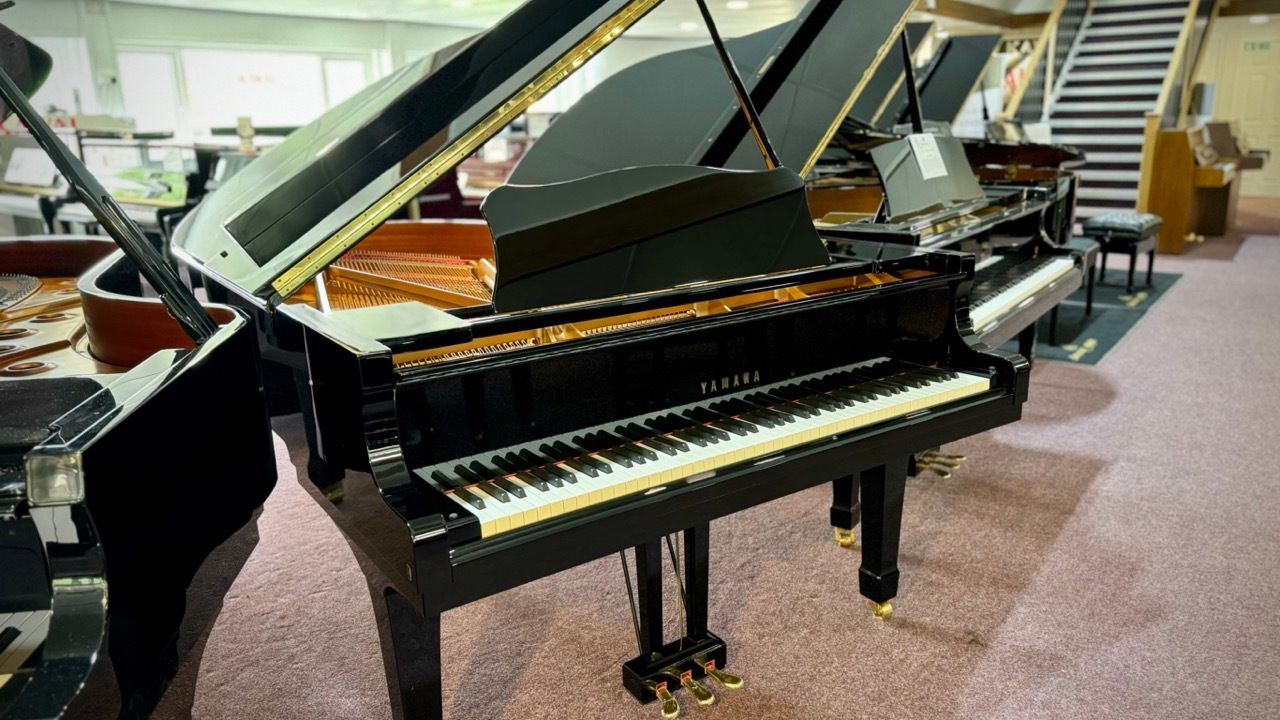 Used Yamaha C3 Grand Piano side view