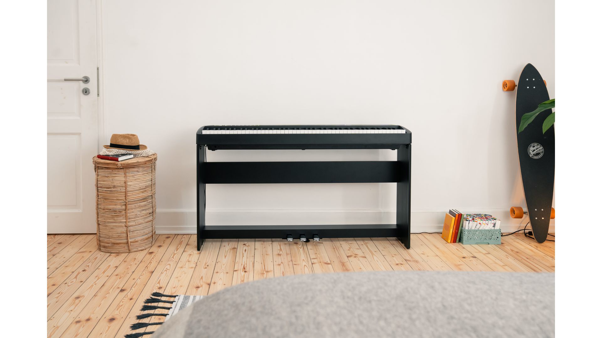 Kawai ES120 piano setup in lounge