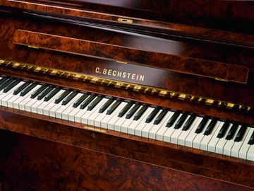 C. Bechstein Concert 8 Walnut Piano close-up