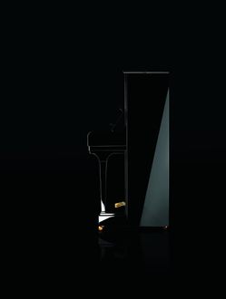 C Bechstein Concert 8 polished ebony side view