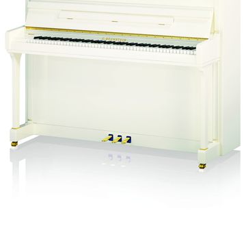 White C.Bechstein Contur 118 Upright Piano