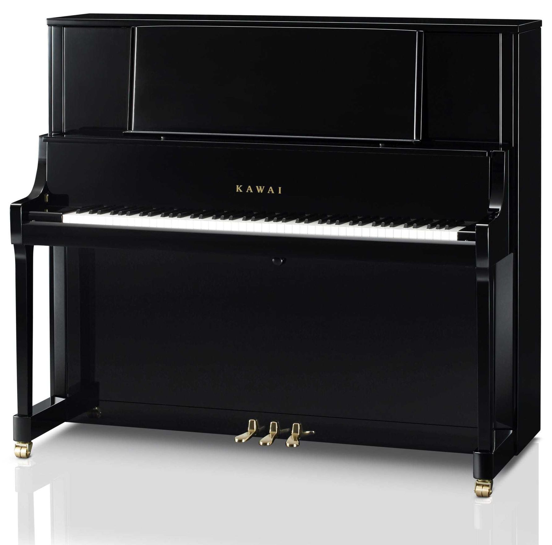 Kawai K800 AS Upright piano in polished ebony