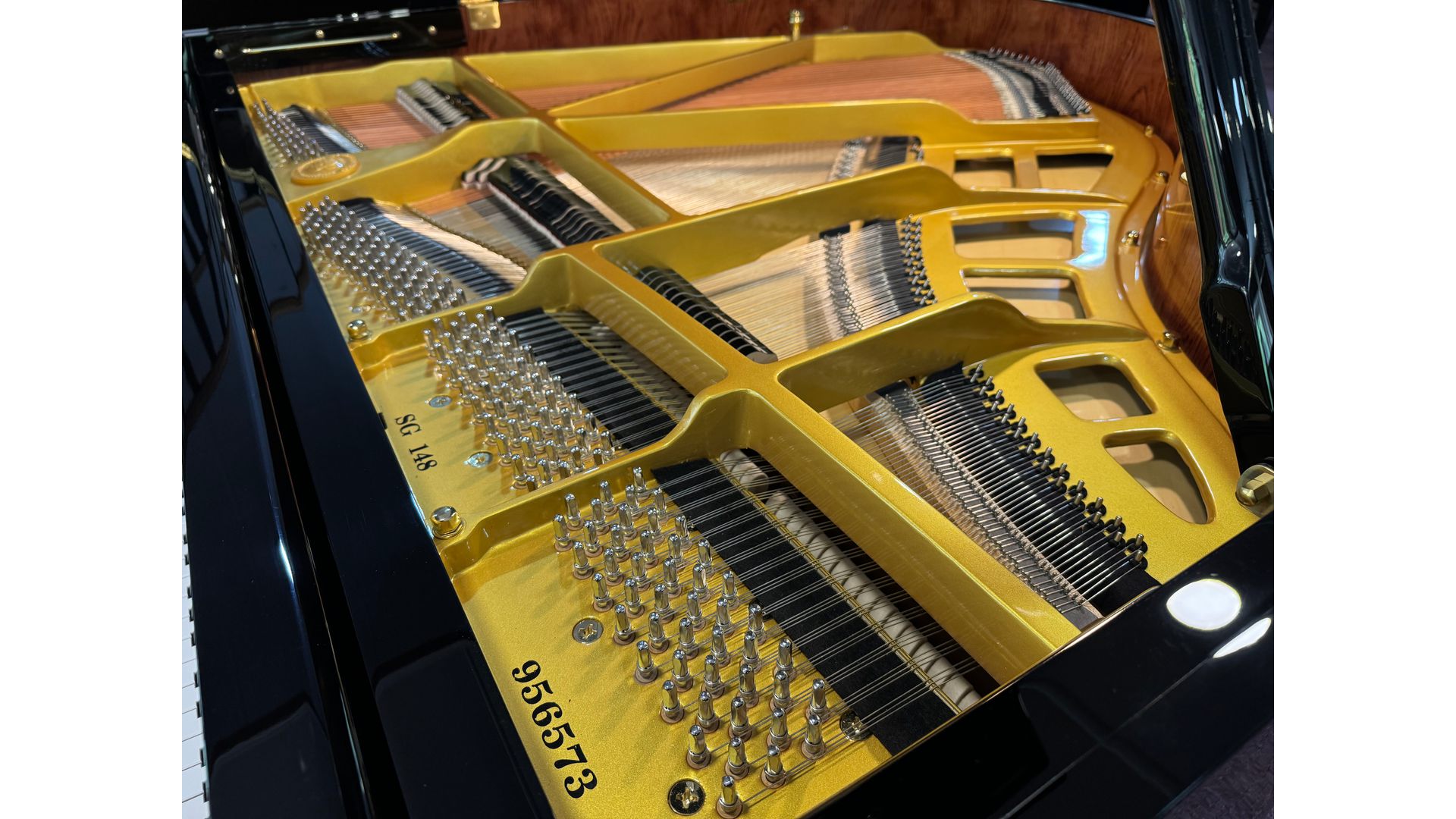 Steinhoven SG148 Baby Grand Piano inside