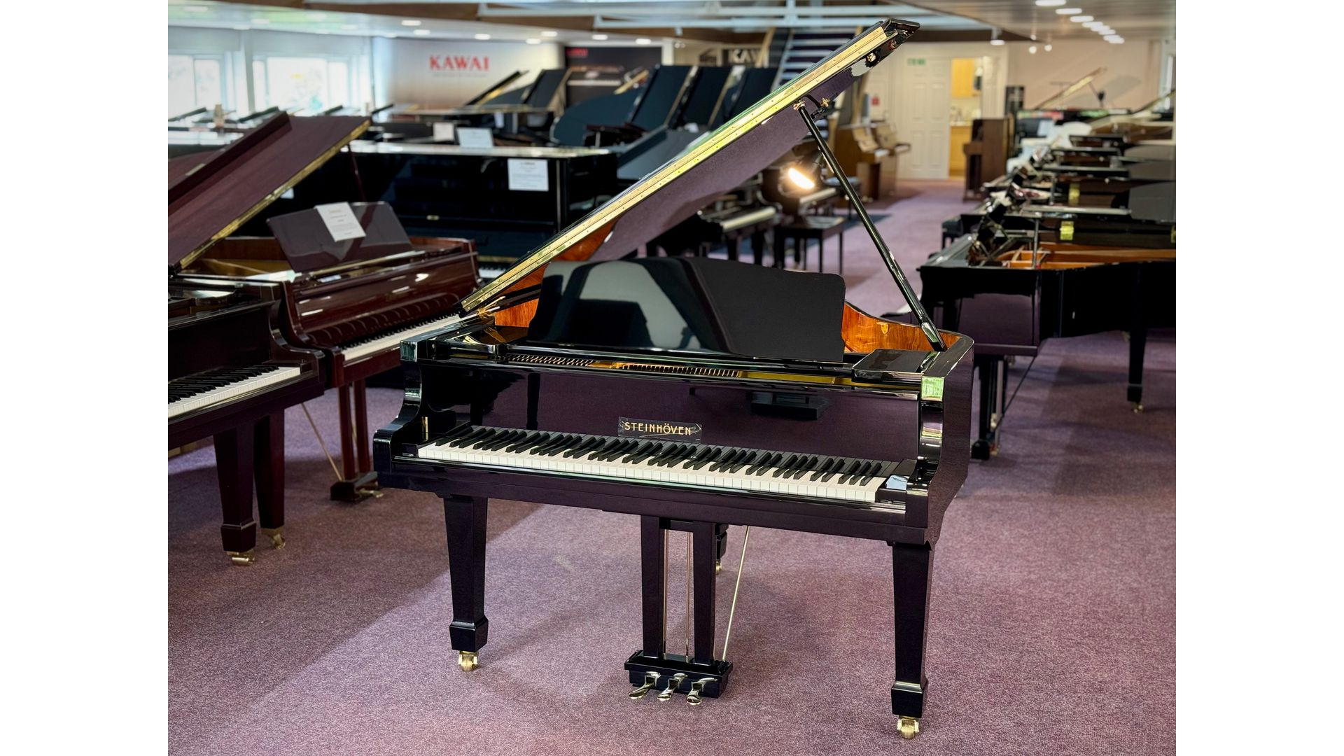Steinhoven SG148 Baby Grand Piano in Polished Ebony