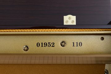 Danemann DU-110 Upright Piano label