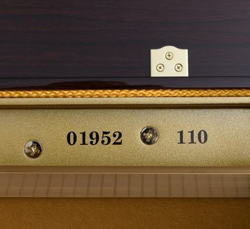 Danemann DU-110 Upright Piano label