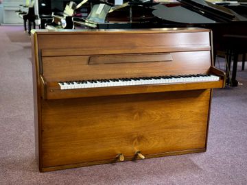Welmar 105cm Compact Upright Piano Walnut with Brass fittings