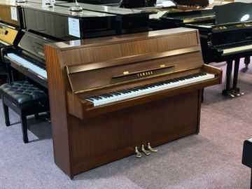 Yamaha Studio Upright - Satin Walnut with Brass fittings