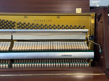 Yamaha Studio Upright - Satin Walnut with Brass fittings