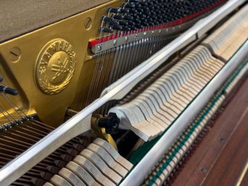 Yamaha Studio Upright - Satin Walnut with Brass fittings