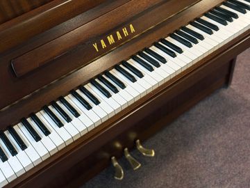 Yamaha Studio Upright - Satin Walnut with Brass fittings