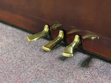 Yamaha U1 Upright Piano with brass pedals