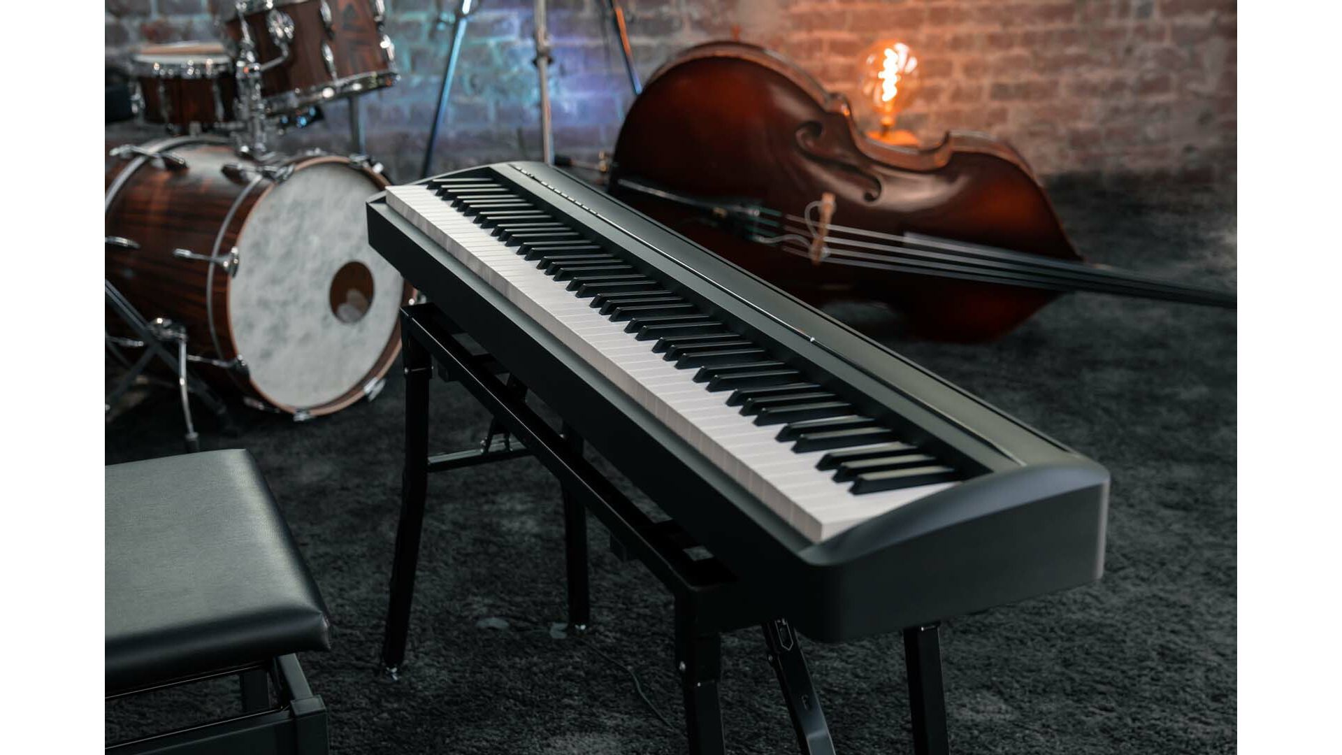 Kawai ES120 piano keyboard close-up