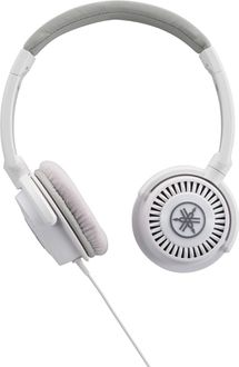 White Yamaha HPH 150 Headphones swivel