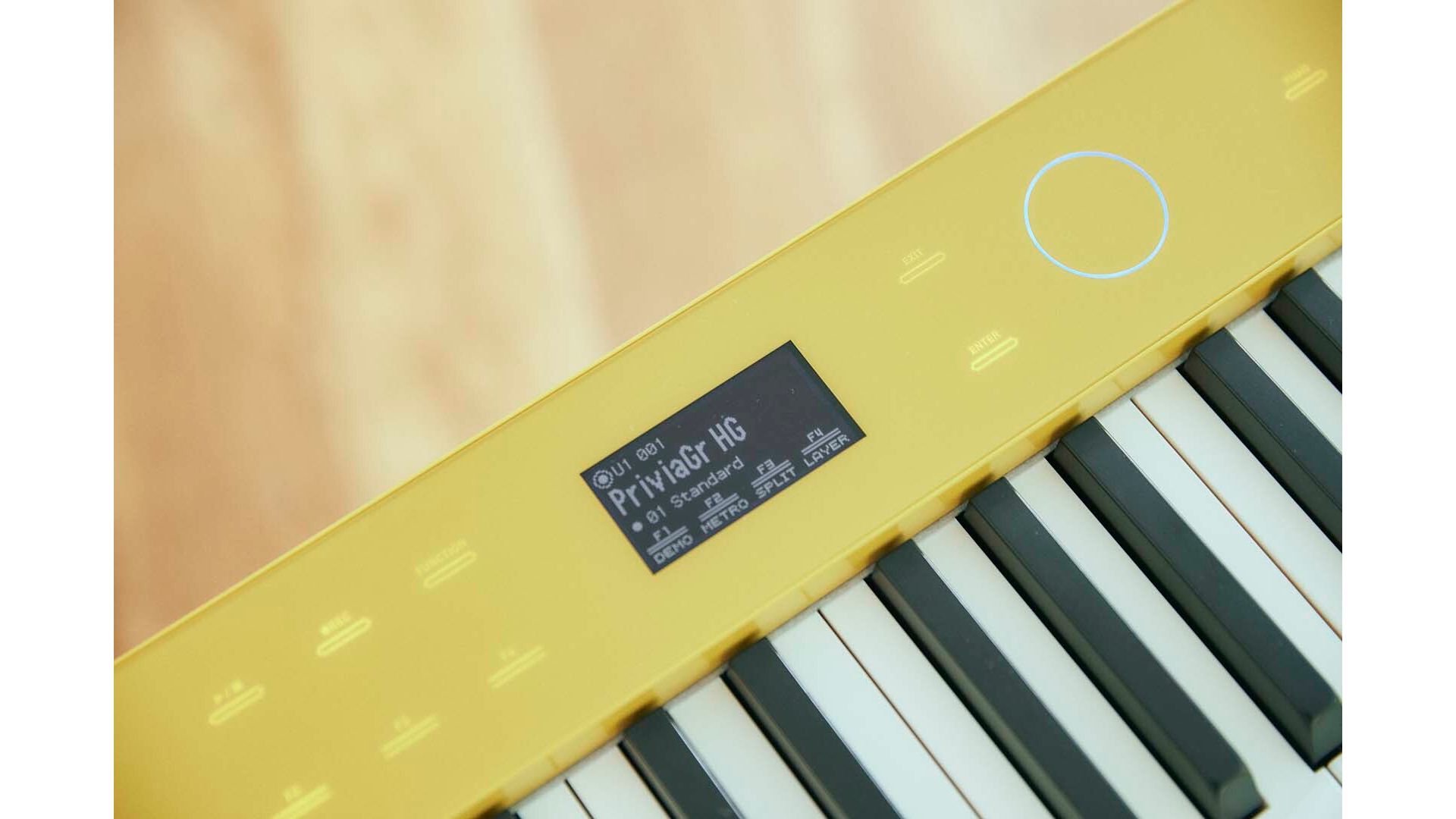Casio PX-S7000 yellow piano close-up