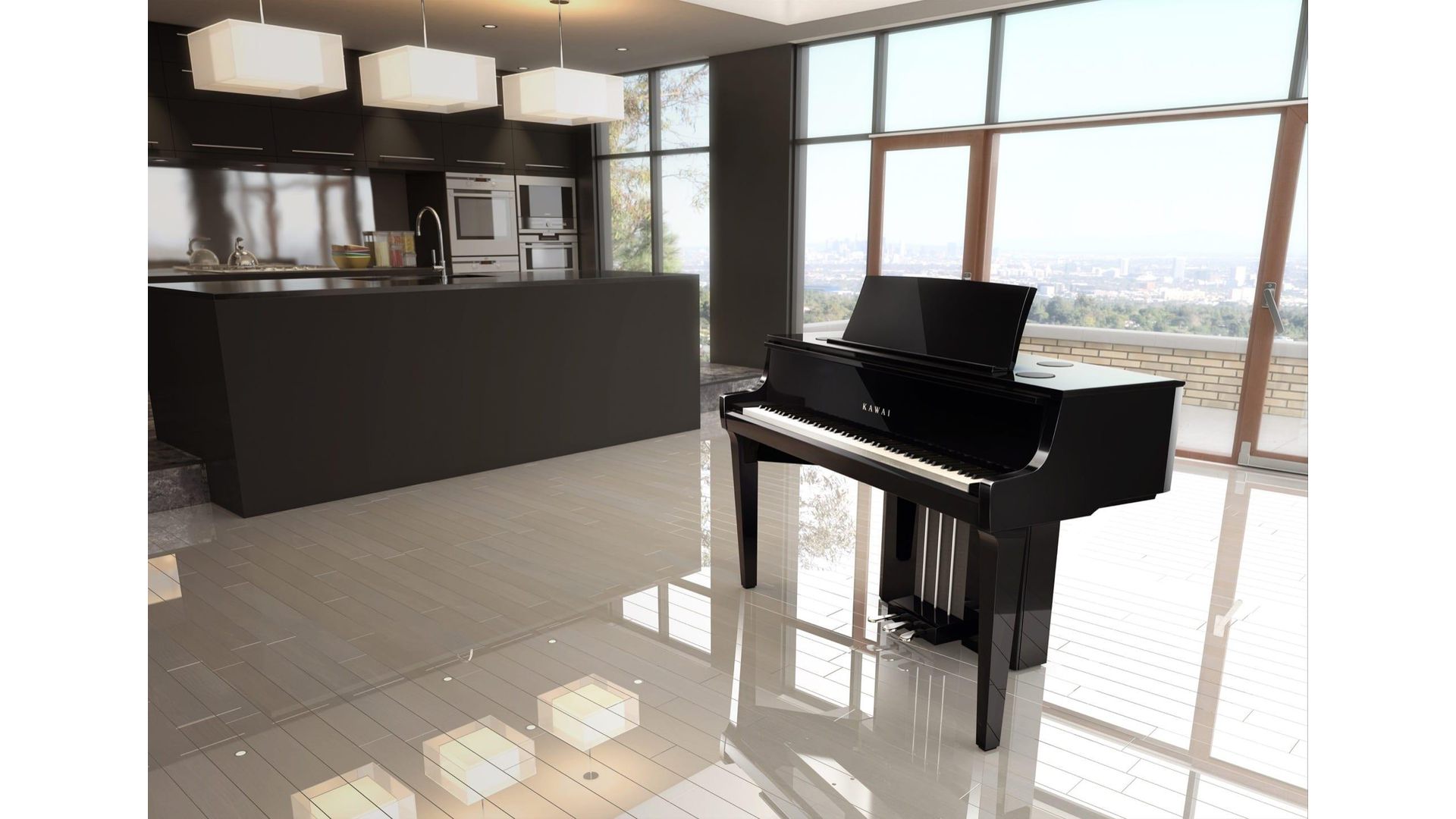 Kawai NV10S Piano by window