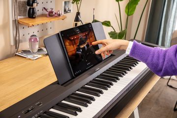 Close up of Yamaha P-145BT Portable Digital Piano